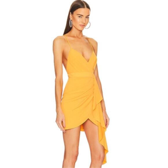Michael Costello x REVOLVE Mona Dress in Yellow Size Small - Picture 3 of 4